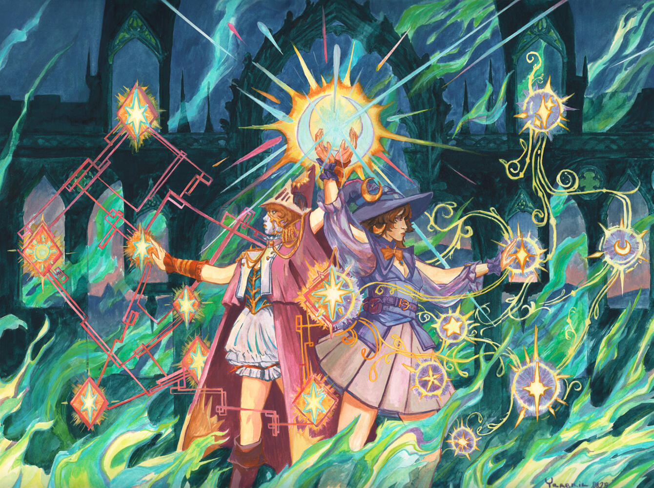 Momentary Alliance, gouache on paper, 31x41cm