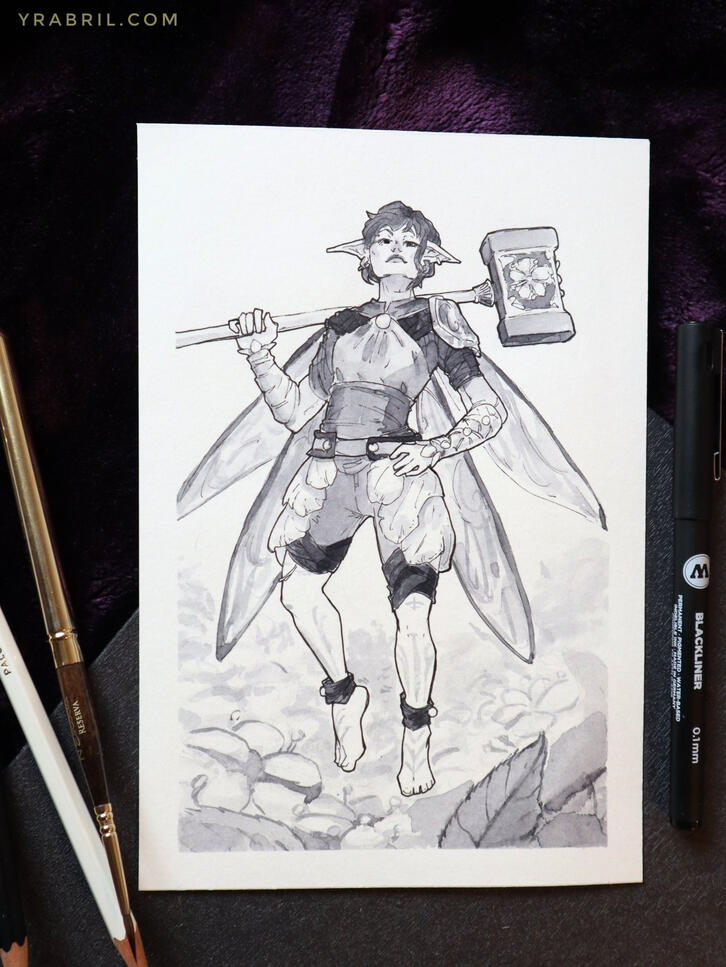 Elderflower- Inktober - Ink on paper