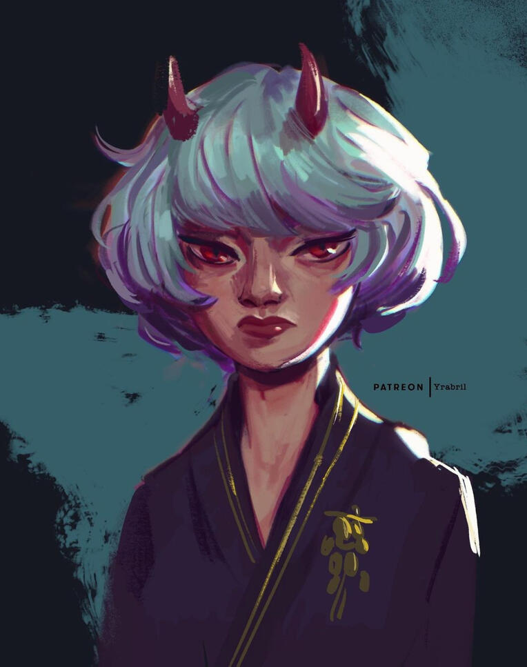 Oni-on - Digital sketch on Procreate